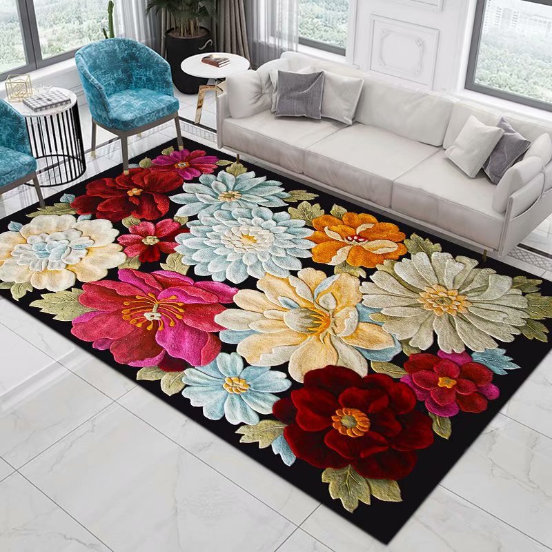 Commercial Printing Format - Bloem Pastorale 3D Gedrukt Tapijt Home