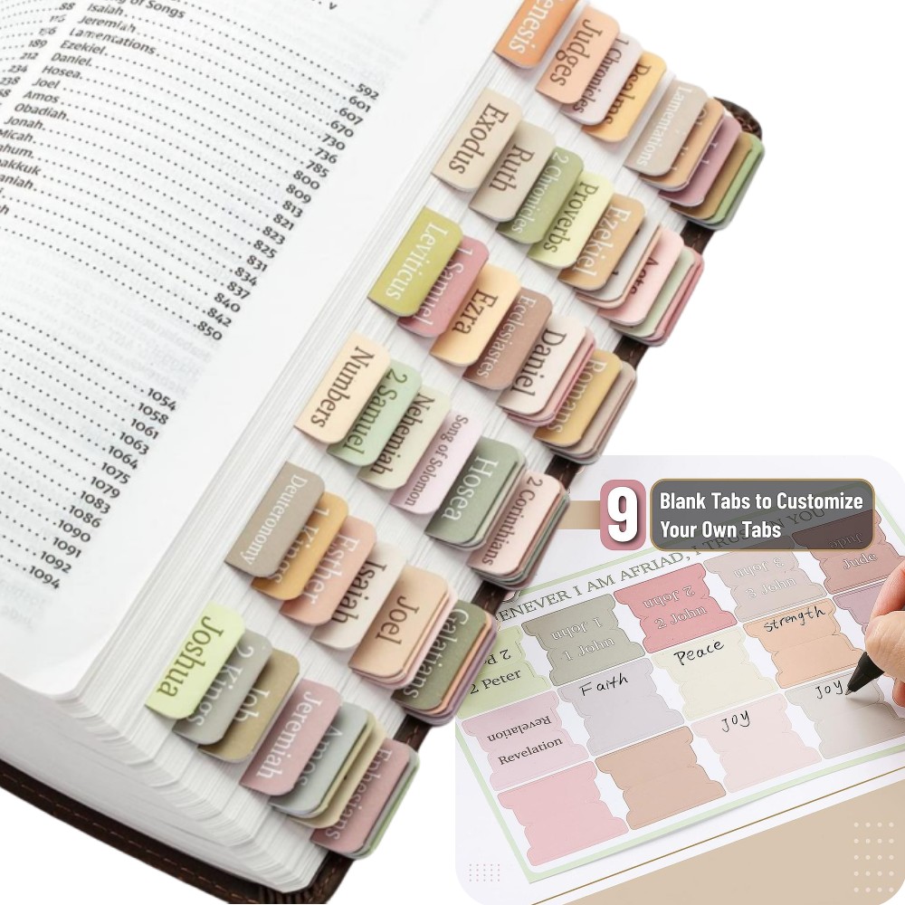 Commercial Printing Paper - 5 Vellen Bijbelboektabbladen Gelamineerde Bijbellabels Voor