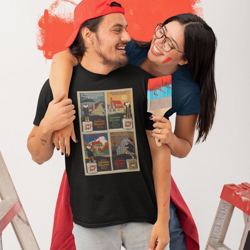 Commercial Shirt Printing - Vintage poster T-shirt oude commerciële advertentie