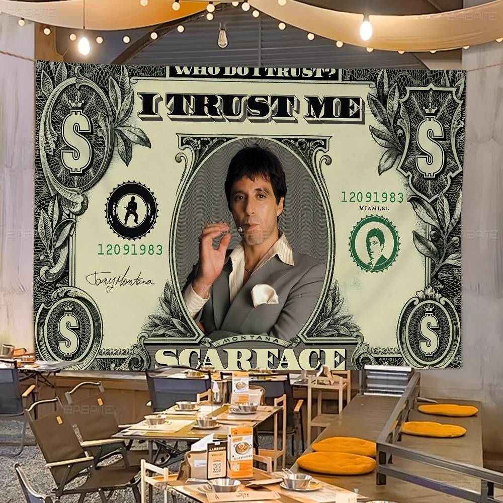 Commercial Printing Companies - Retro S-Scarface geavanceerde print reclamevlag voor