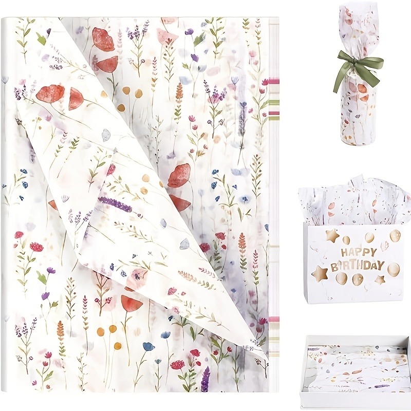 Commercial Printing Paper - 20 vellen lavendelprint cadeaupapier, 14x20 inch