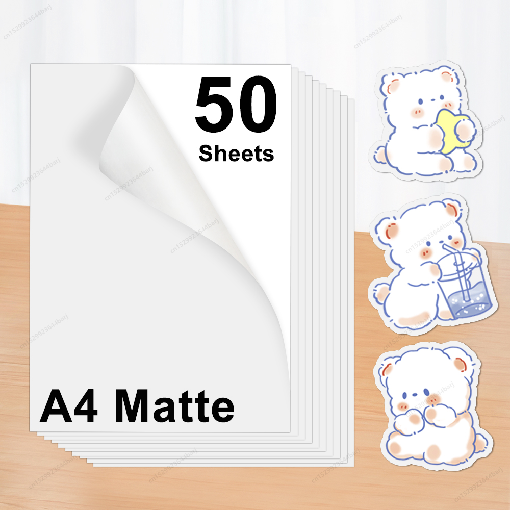 Commercial Printing Paper - 20/50 Vellen Matte Afdrukbare Vinyl Sticker