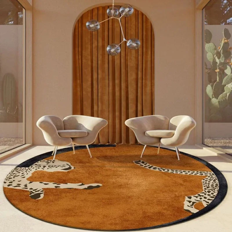 Commercial Printing Format - VIKAMA Luipaardprint Slaapkamer Decor Rond Tapijt
