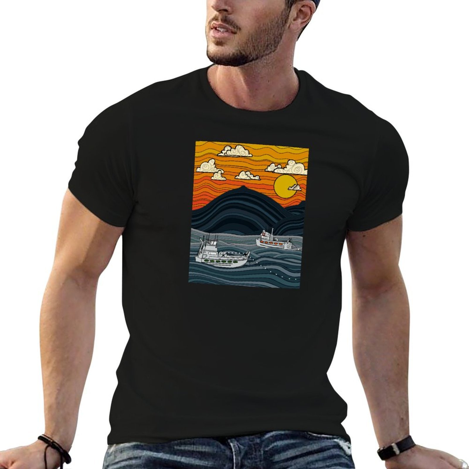 Commercial Shirt Printing - Commercieel visserij-T-shirt, ademend werkshirt