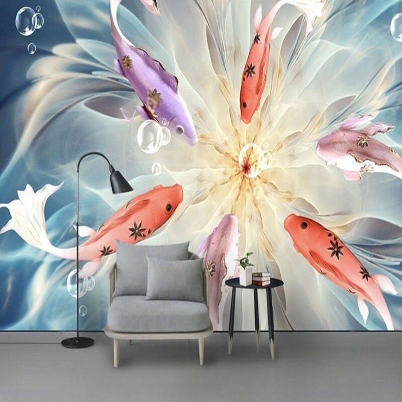 Moderne en elegante pauwvis TV - Commercial Wallpaper Printing recensie en prijs