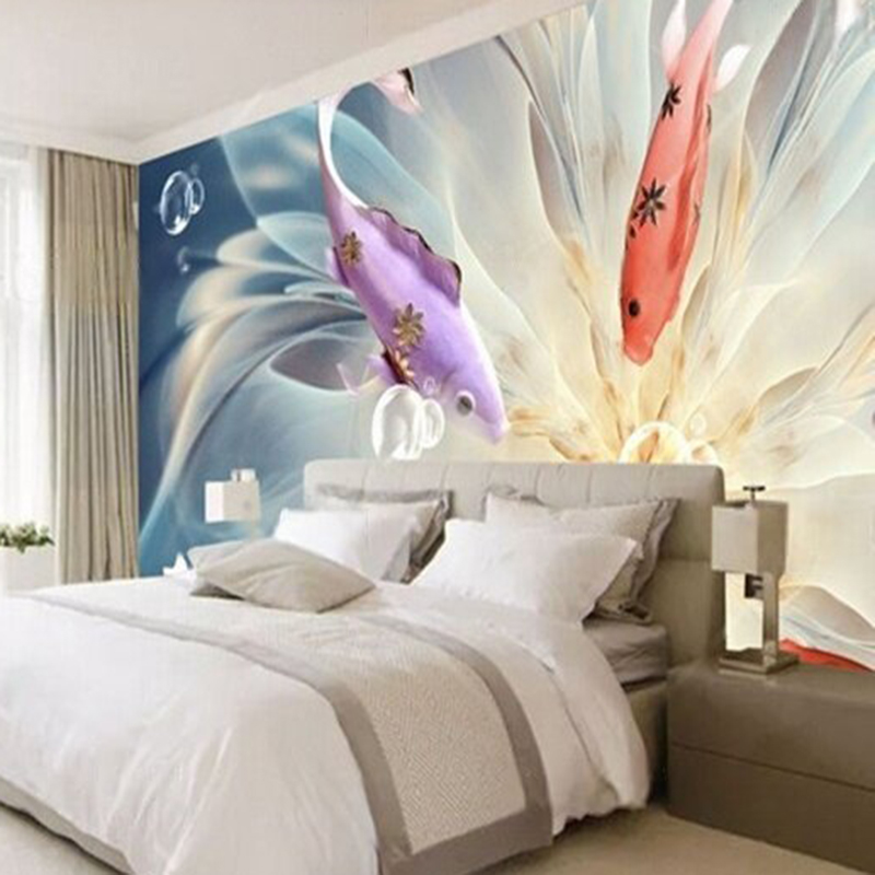 Moderne en elegante pauwvis TV - Commercial Wallpaper Printing recensie en prijs