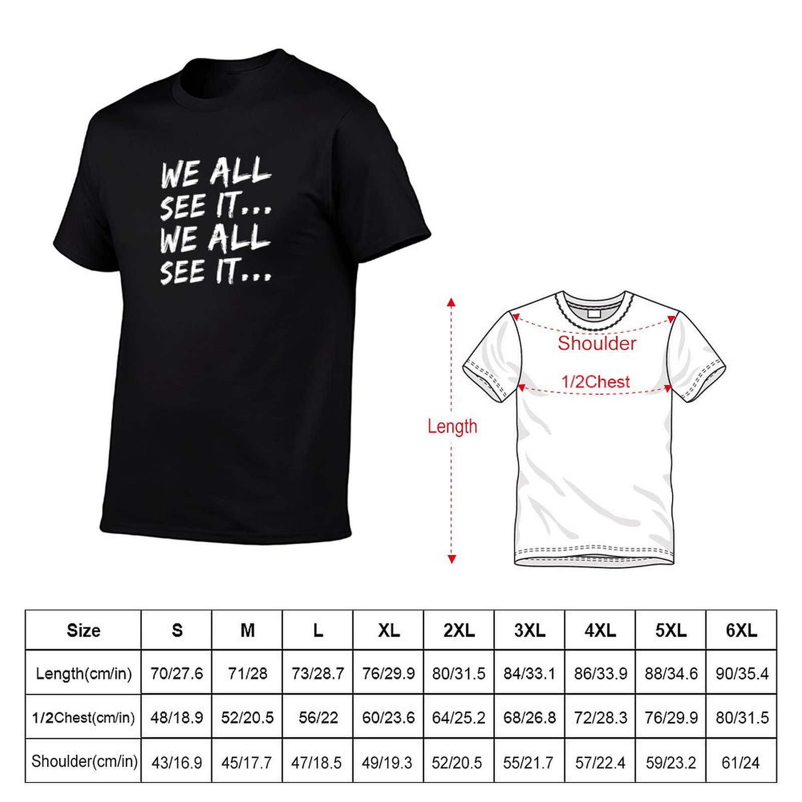 We zien het allemaal... Wij zi - Commercial Shirt Printing recensie en prijs