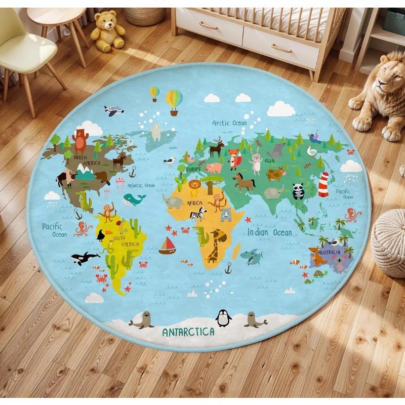   Speelronde vloermat Dierenwe - Commercial Printing Format recensie en prijs