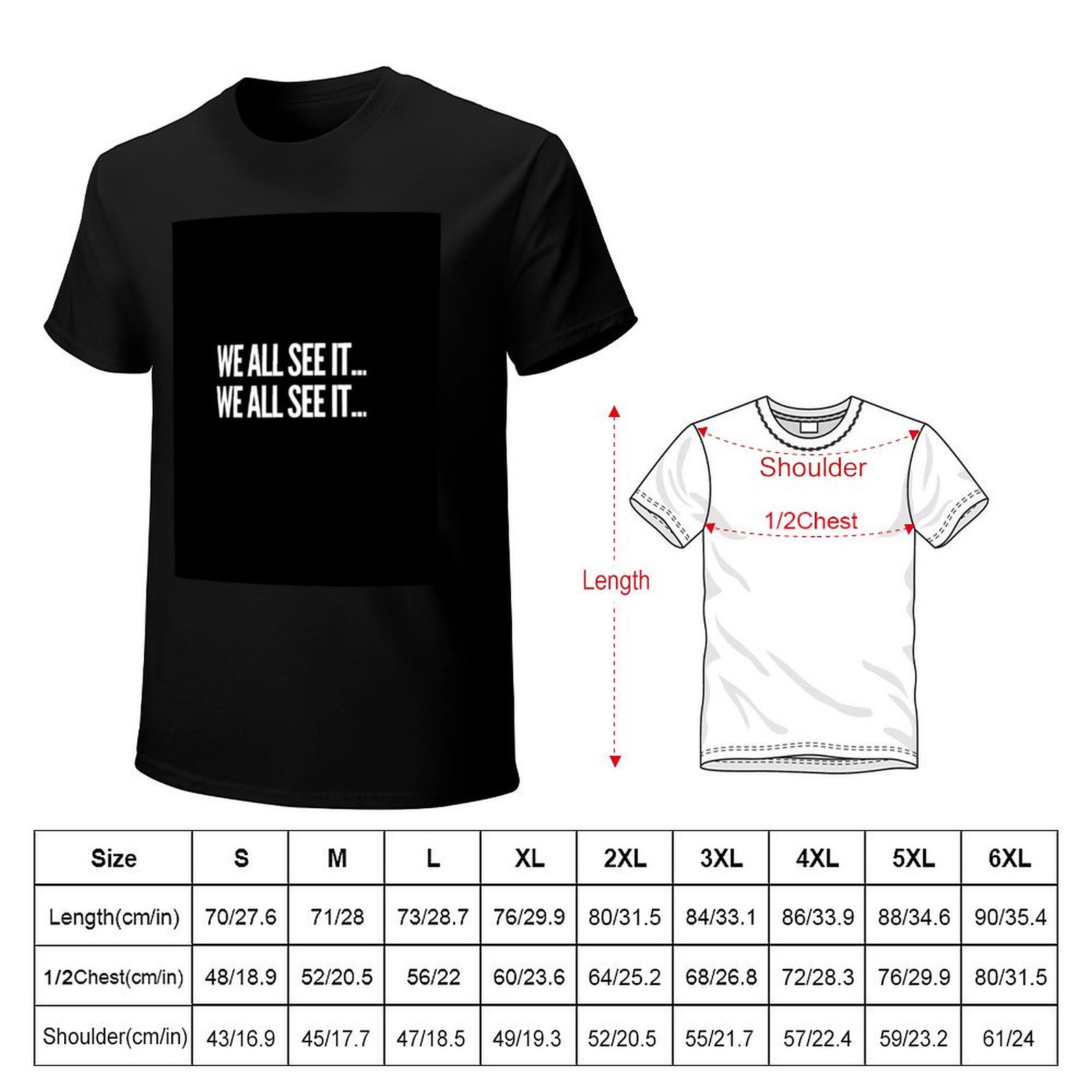 We zien het allemaal... Wij zi - Commercial Shirt Printing recensie en prijs